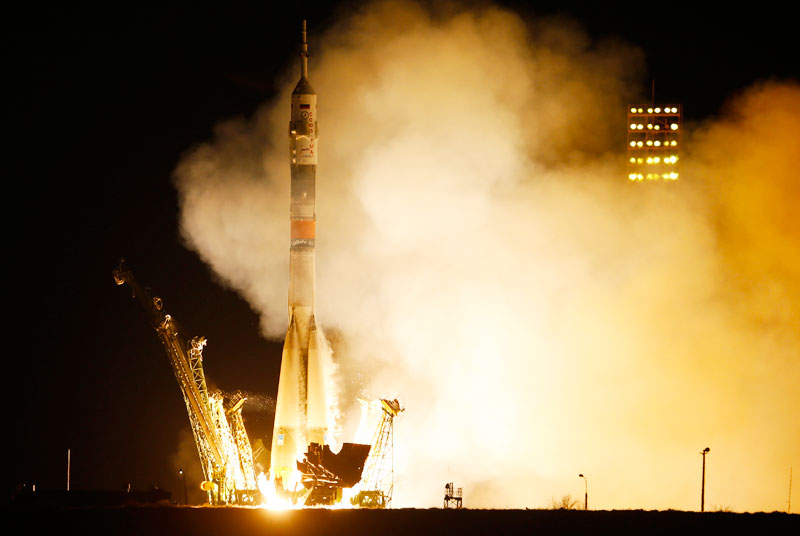 Καζακστάν – Απογείωση πυραύλου Σογιούζ με 3 αστροναύτες