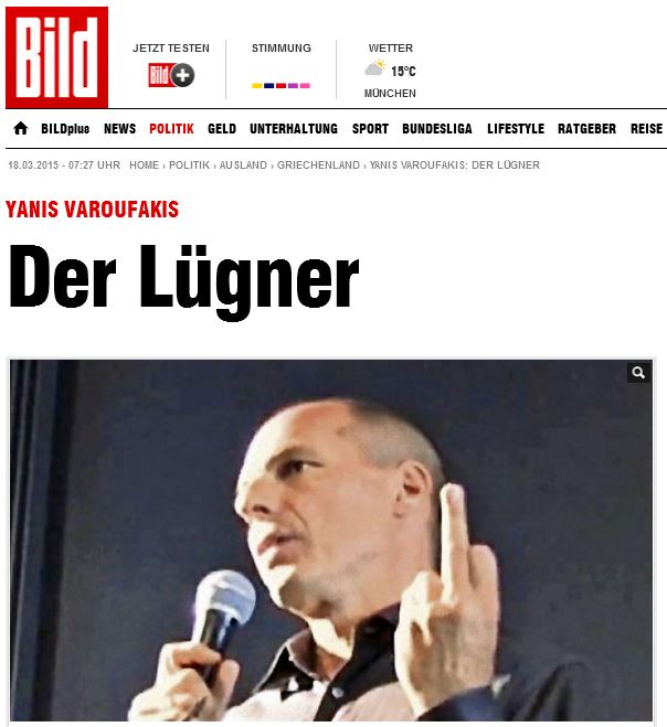 Bild: Γιάνης Βαρουφάκης, ο ψεύτης