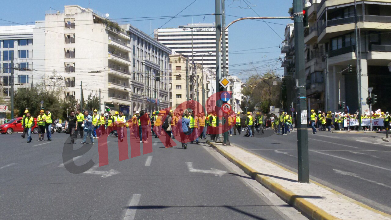 Στη Βασιλίσσης Σοφίας η πορεία των μεταλλωρύχων – ΦΩΤΟ – ΤΩΡΑ