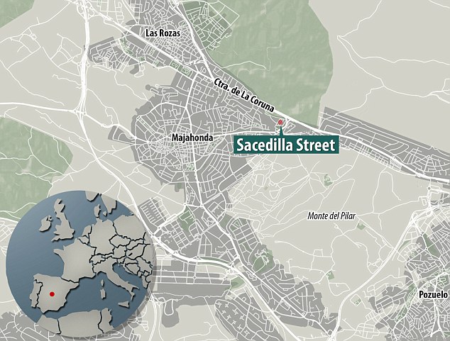 The house in a quiet Majadahonda street has been searched by police, who reportedly found a meat grinder