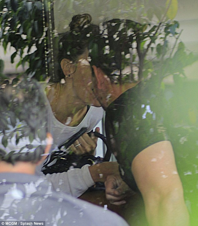 Loved-up: The Ted 2 star, who was seen kissing his beautiful 36-year-old model wife as they dined at the Tuscan pizzeria, has developed a reputation as a good Samaritan