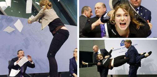 Μέλος των Femen η διαδηλώτρια που τρόμαξε τον Ντράγκι