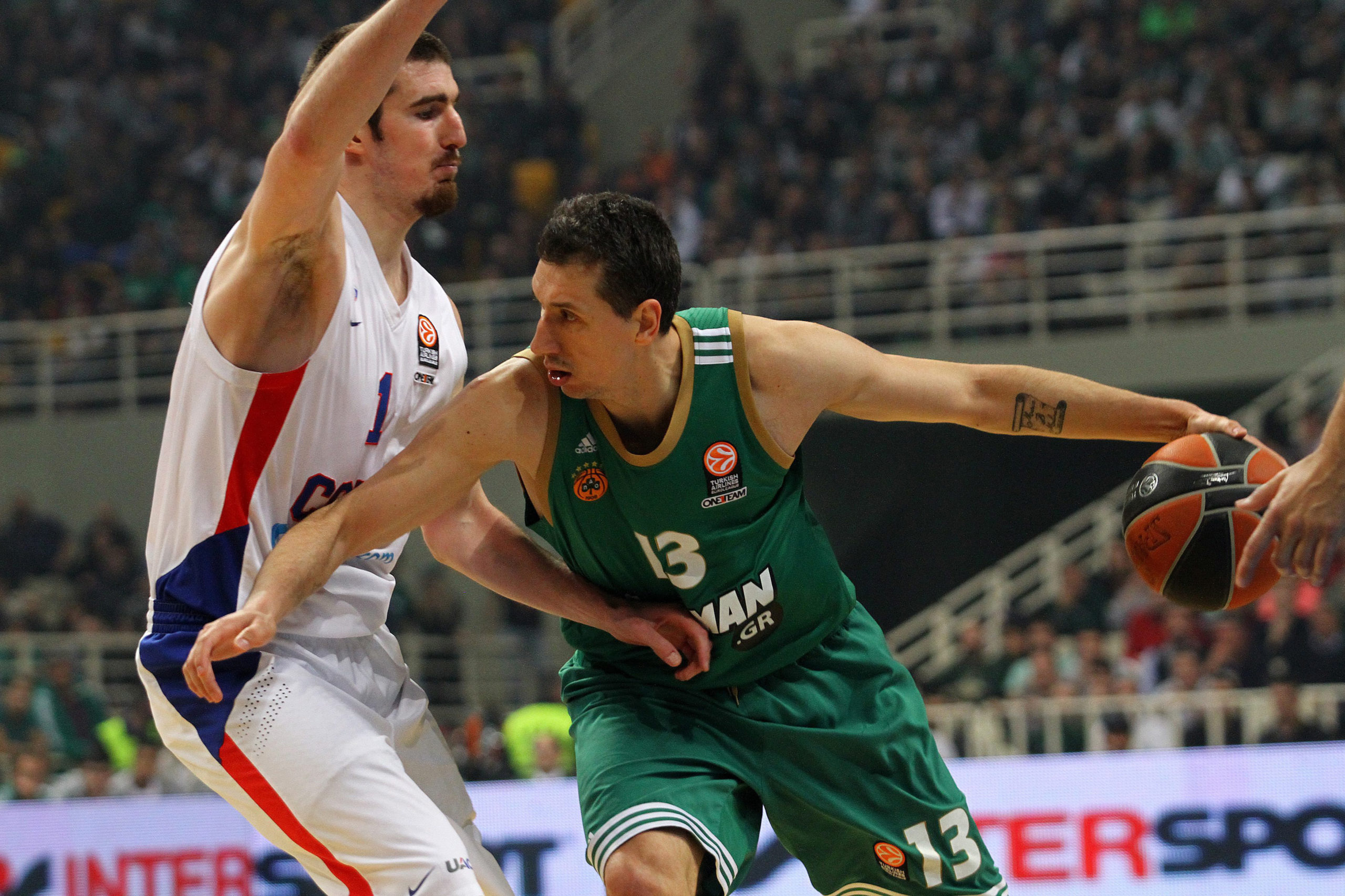 Παναθηναϊκός – ΤΣΣΚΑ Μόσχας 55-74 (ΤΕΛΙΚΟ)