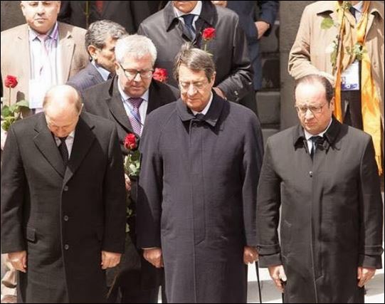 Ο Αναστασιάδης, ο Πούτιν και ο Ολάντ για τη γενοκτονία των Αρμενίων – ΦΩΤΟ