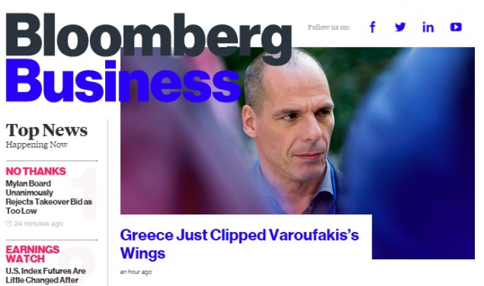 Bloomberg: Η κυβέρνηση “κόβει τα φτερά” του Βαρουφάκη