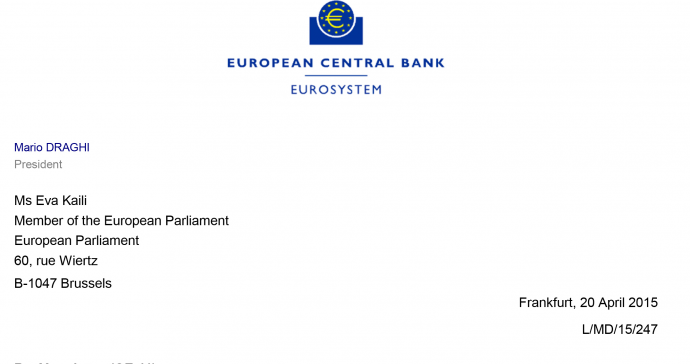 Ντράγκι: Συμφωνείστε με τους θεσμούς για να επιστραφεί το 1,2 δισ. του ESM