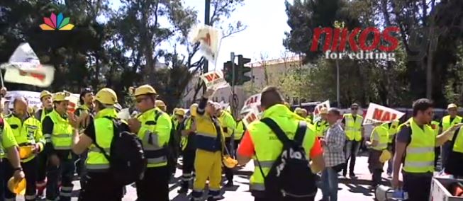 Πάνω από 4.000 μεταλλωρύχοι έξω από το υπουργείο Περιβάλλοντος – ΒΙΝΤΕΟ