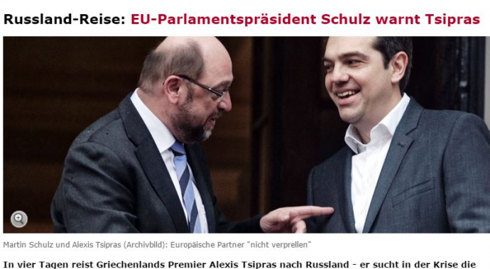 Der Spiegel: Η προειδοποίηση του Σουλτς στον Τσίπρα για το ταξίδι στη Ρωσία