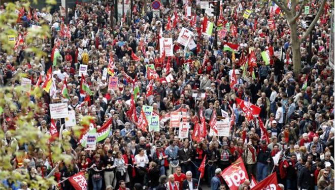 Διαδήλωση κατά της λιτότητας στο Παρίσι
