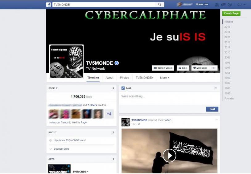 Ισλαμιστές χάκερς παρέλυσαν το τηλεοπτικό δίκτυο TV5 Monde