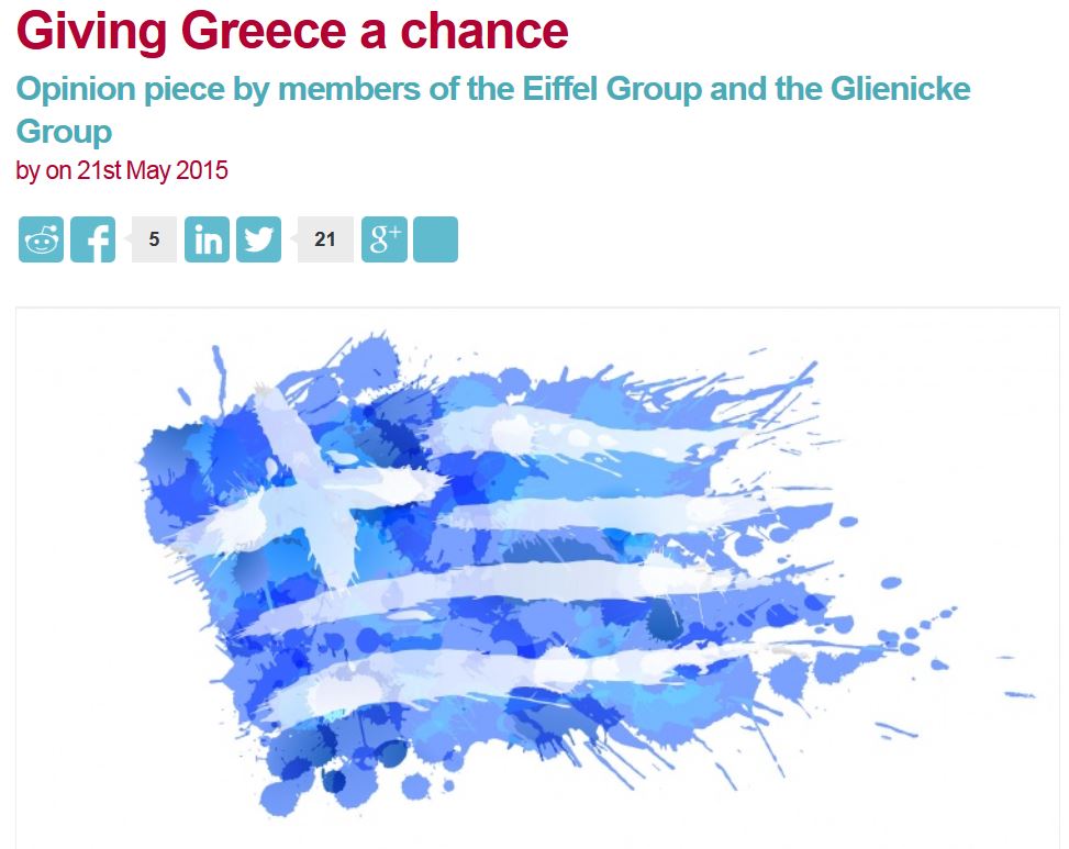 Ομάδα “σοφών” καλεί σε συμφωνία Ελλάδας – πιστωτών
