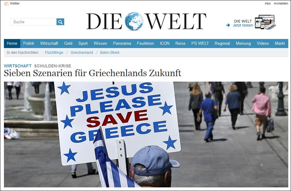 Die Welt: Τα 7 σενάρια για το μέλλον της Ελλάδας