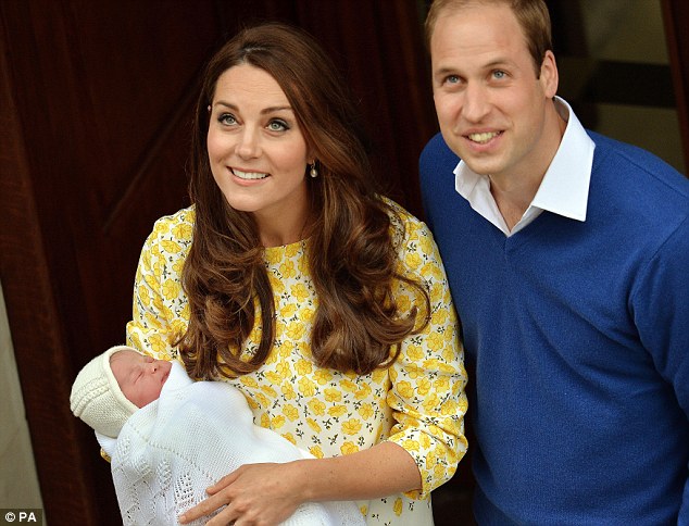 The Duke and Duchess of Cambridge outside the Lindo Wing of St Mary's Hospital in London, with their newborn daughter on Saturday