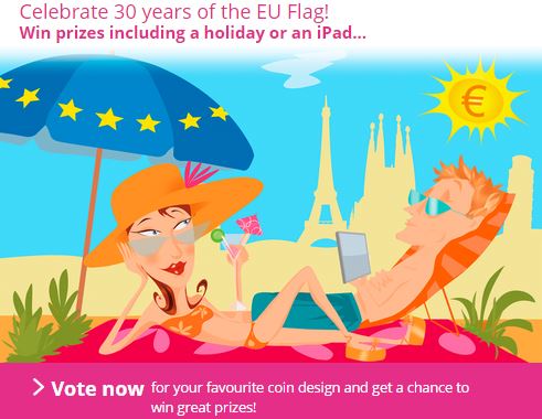 Διαγωνισμός με επετειακά ευρωνομίσματα για τα 30 χρόνια της σημαίας της ΕΕ – ΦΩΤΟ