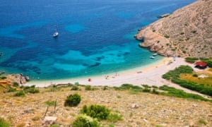 Beach Stara Baska - island Krk, Croatia