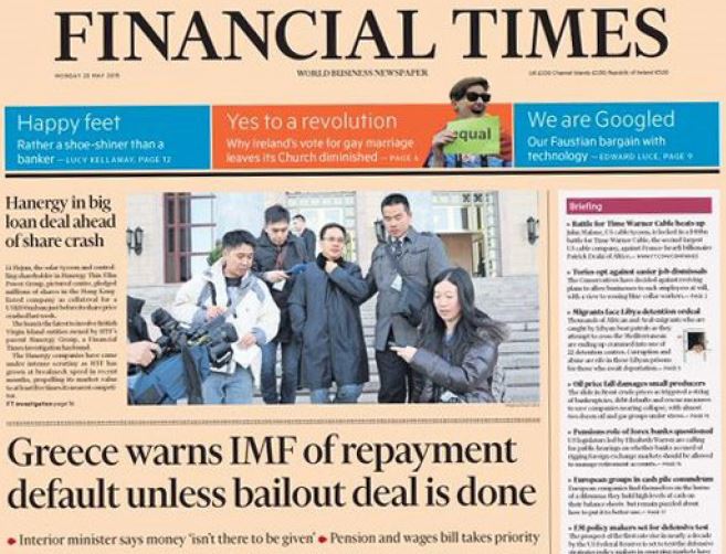 FT: Αγριεύει την κόντρα το χαρτί της στάσης πληρωμών