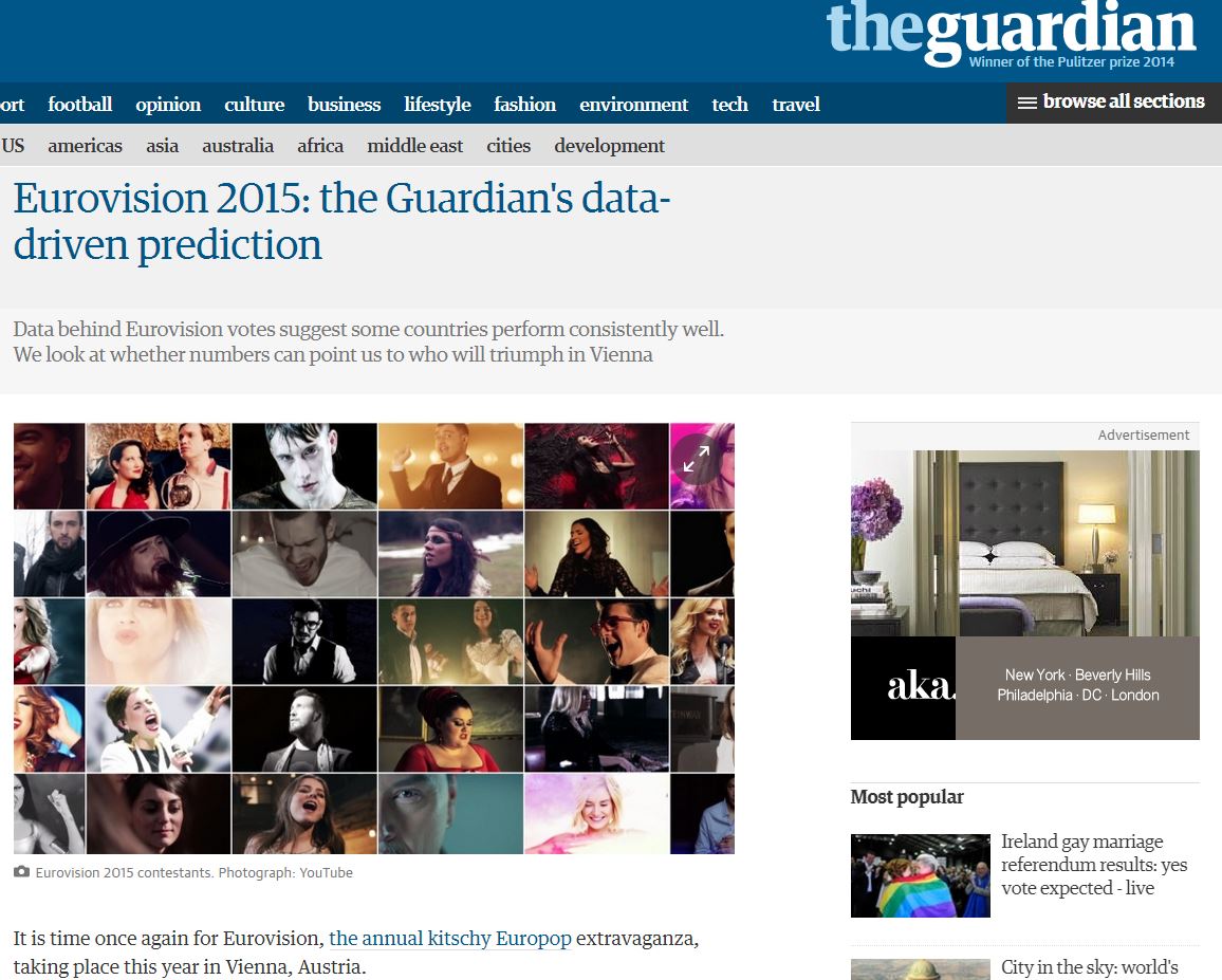 Ο Guardian αποκαλύπτει τον νικητή της Eurovision – ΒΙΝΤΕΟ- ΦΩΤΟ