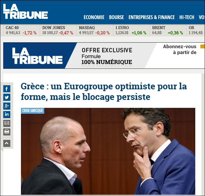 La Tribune: Οι πιστωτές θέλουν την άνευ όρων παράδοση της Ελλάδας