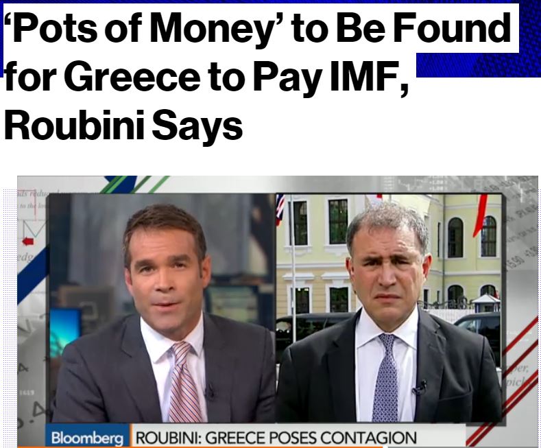 Ρουμπίνι: Θα βρουν σακιά με χρήμα για την Ελλάδα – ΒΙΝΤΕΟ