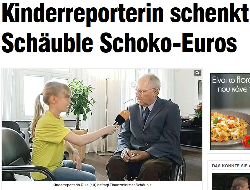 “Πλυντήριο” Σόιμπλε με σοκολατένια ευρώ… κέρασμα στον Βαρουφάκη – ΦΩΤΟ