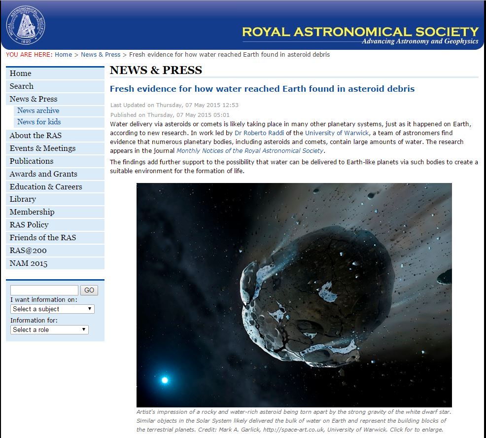 “Αναμφίβολα υπάρχει νερό σε πολλά πλανητικά συστήματα”