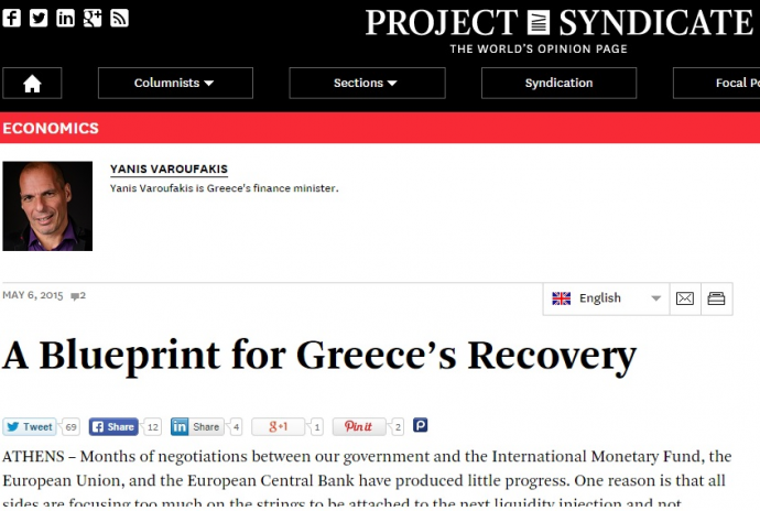 Βαρουφάκης: Το σχέδιο για την ανάκαμψη της Ελλάδας