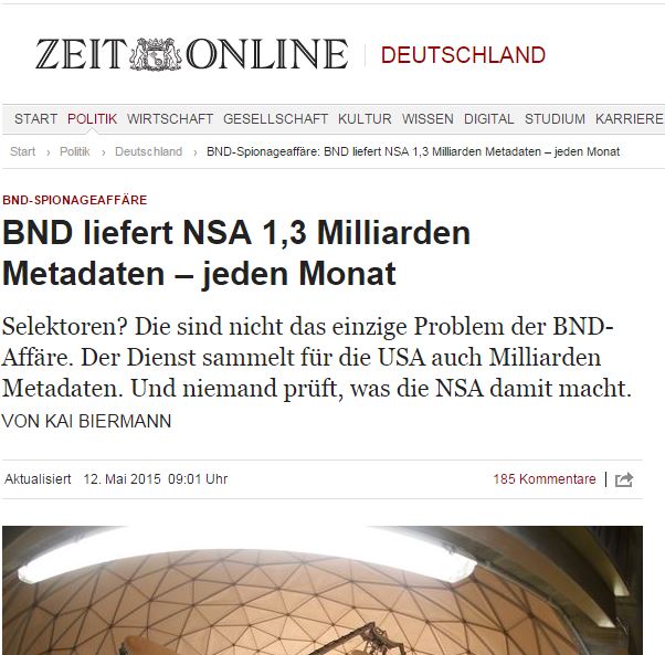 Σοκ στη γερμανική κοινή γνώμη από δημοσίευμα για τη συνεργασία με την αμερικανική NSA