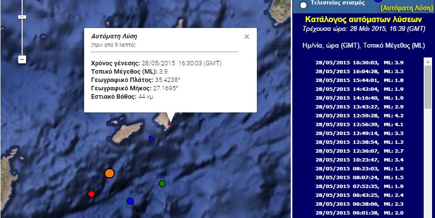 Σεισμός 3,9 Ρίχτερ στην Κάρπαθο – ΤΩΡΑ
