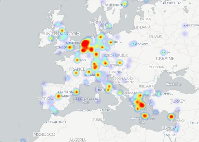 Ο παγκόσμιος χάρτης του Grexit στο twitter