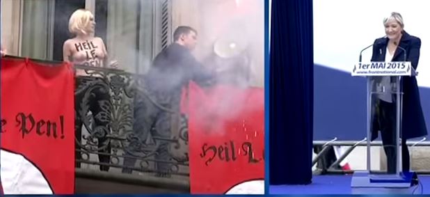 Σοκ στην Λεπέν από τις γυμνόστηθες Femen – ΒΙΝΤΕΟ