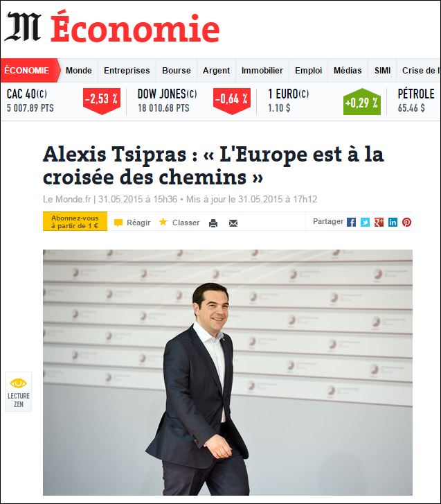 Ο Τσίπρας στη Le Monde: Δεν οφείλεται σε μας η μη επίτευξη συμφωνίας
