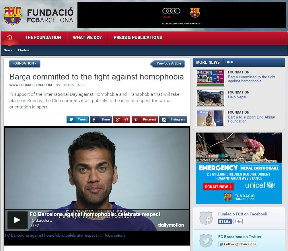 Μπαρτσελόνα – Ομοφυλοφοβία 1-0 – ΒΙΝΤΕΟ