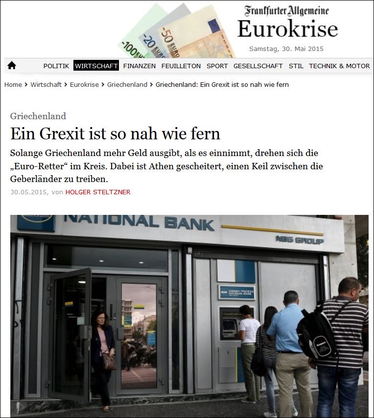 FAZ: Grexit-Τόσο μακριά… τόσο κοντά