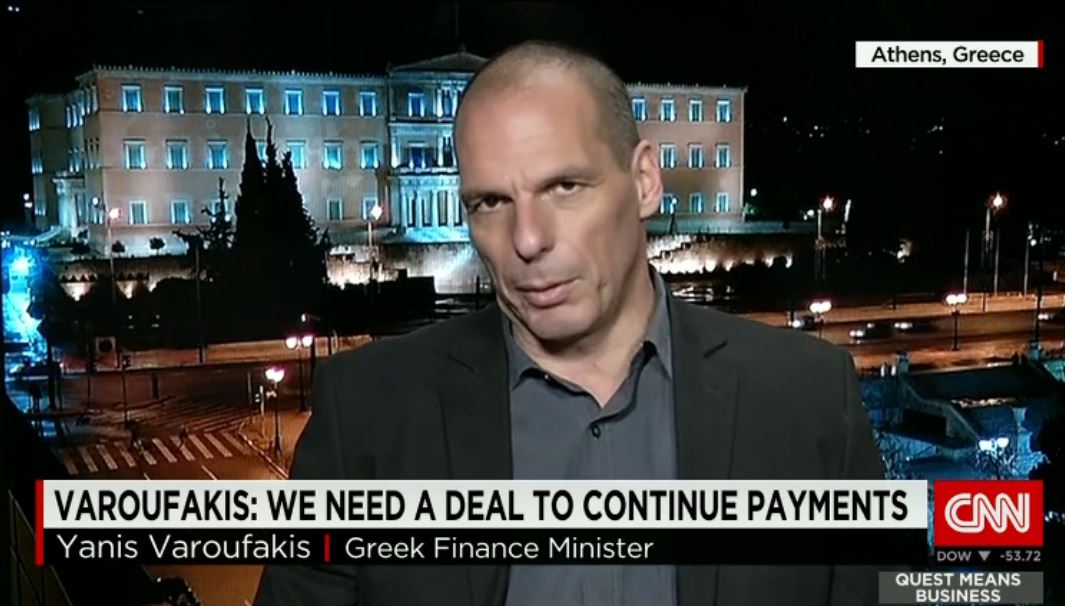 Βαρουφάκης στο CNN: Εάν συμφωνήσουμε θα πληρώσουμε