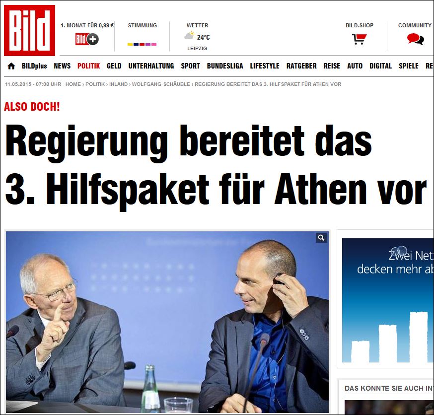 Bild: Ετοιμάζουν τρίτο πακέτο για την Αθήνα