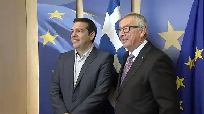 Σε εξέλιξη η συνάντηση Γιούνκερ – Τσίπρα – ΒΙΝΤΕΟ