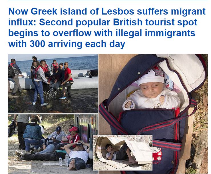 Daily Mail για τη Λέσβο: Άλλο ένα αγαπημένο θέρετρο Βρετανών γεμίζει μετανάστες