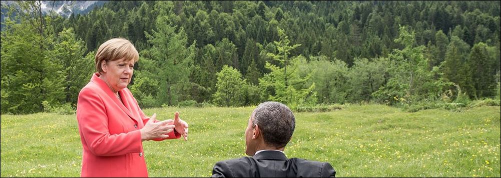 Η Μέρκελ ο Ομπάμα και οι Άλπεις – ΦΩΤΟ