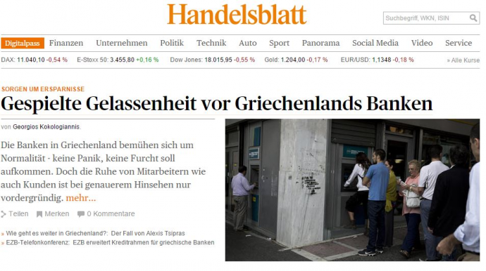 Handelsblatt: Οι ελληνικές τράπεζες αναζητούν την ομαλότητα