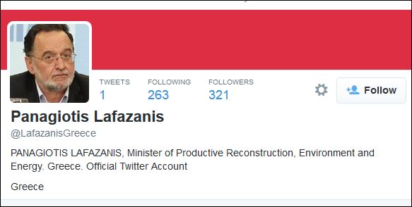 Πλαστός ο λογαριασμός Λαφαζάνη στο Twitter