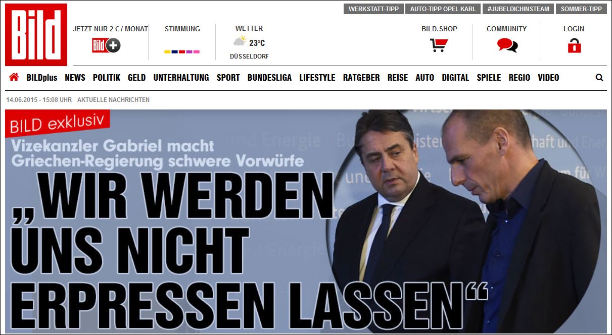 Bild: Η προειδοποίηση του Γκάμπριελ προς την Αθήνα