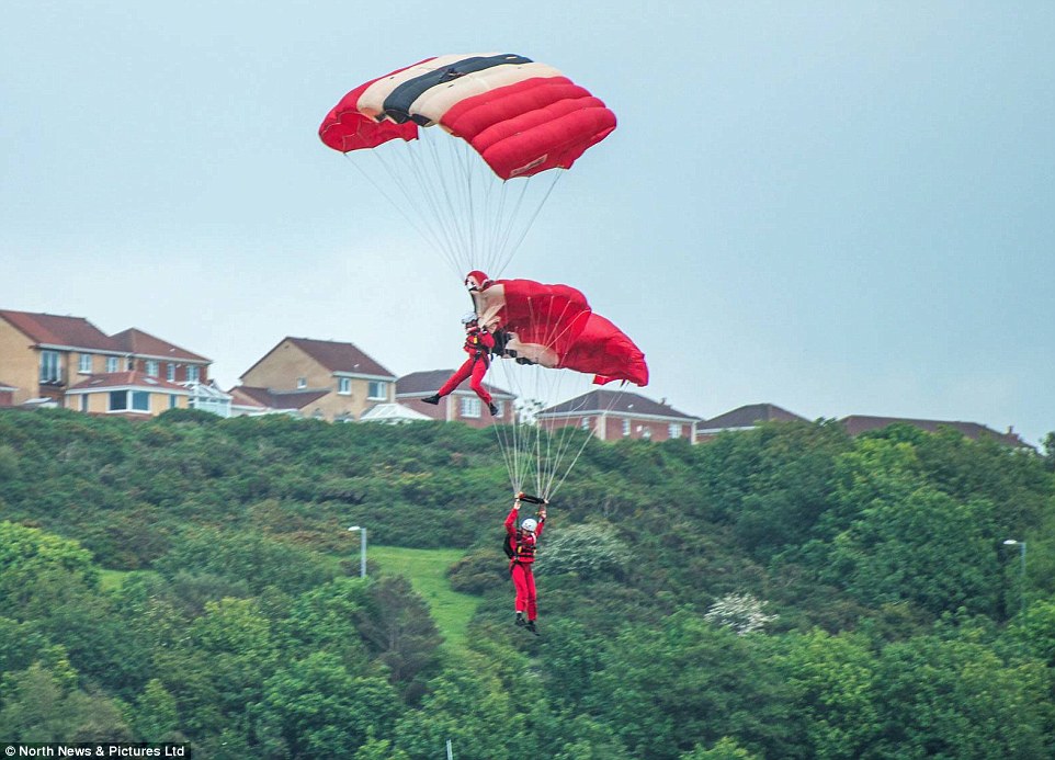 The stricken parachutist was too close to the ground to deploy his emergency second parachute, according to the Red Devils safety operations manager