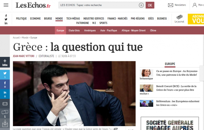 Les Echos: Το ερώτημα που σκοτώνει