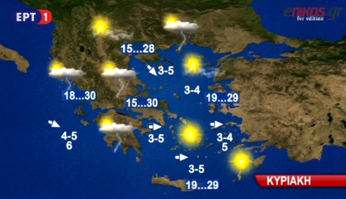 Ο καιρός σήμερα – ΒΙΝΤΕΟ