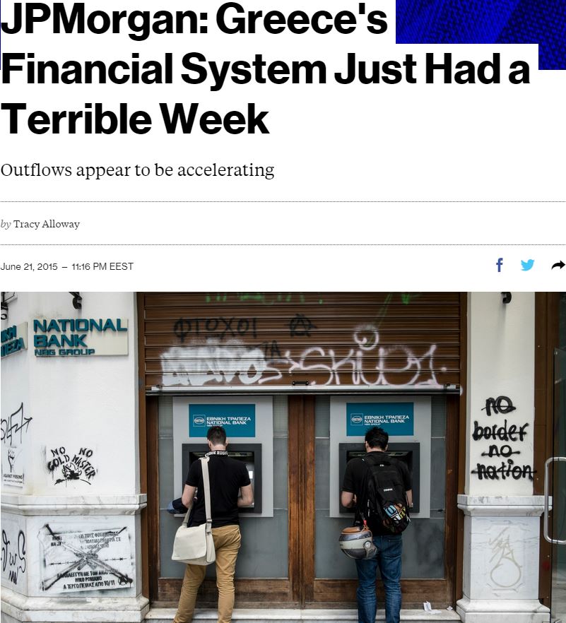 JP Morgan: Έφυγαν καταθέσεις 44 δισ. ευρώ από την αρχή του έτους