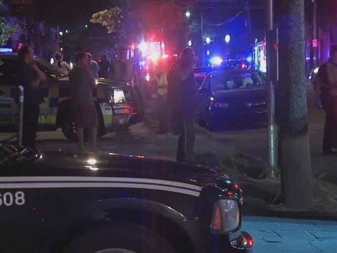 Images from the scene of a shooting in Charleston,