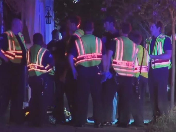 Images from the scene of a shooting in Charleston,