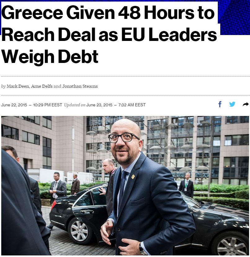 Bloomberg: 48 ώρες προθεσμία στην Αθήνα – BINTEO