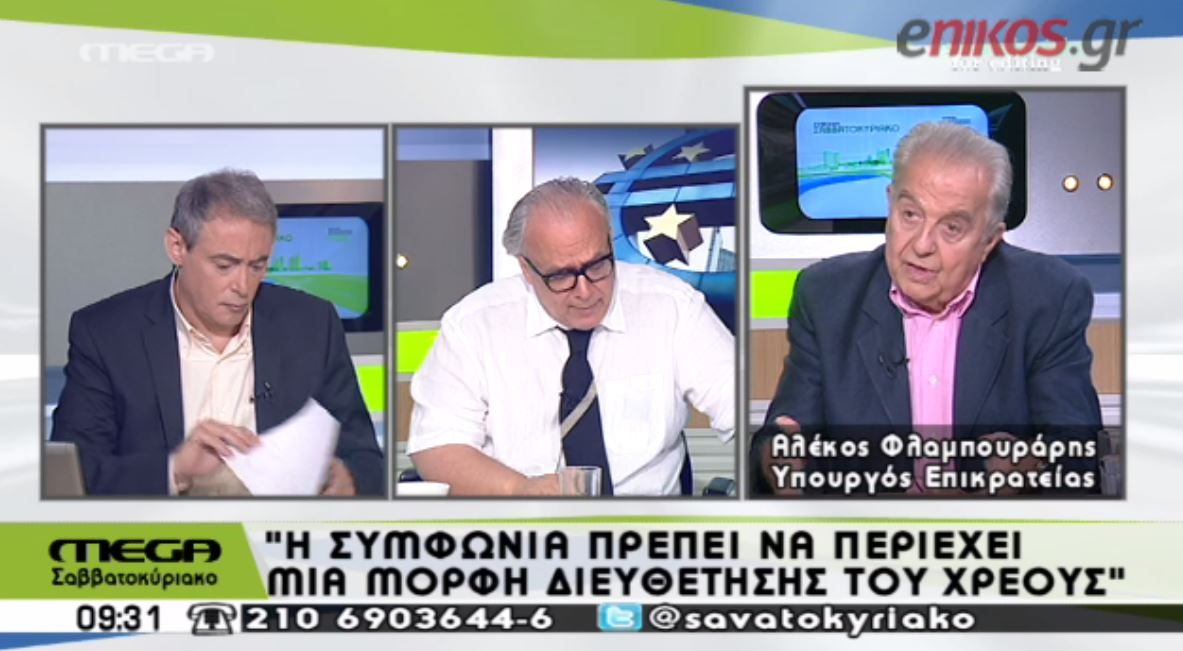 Φλαμπουράρης: Χωρίς διευθέτηση του χρέους δεν υπάρχει συμφωνία – ΒΙΝΤΕΟ