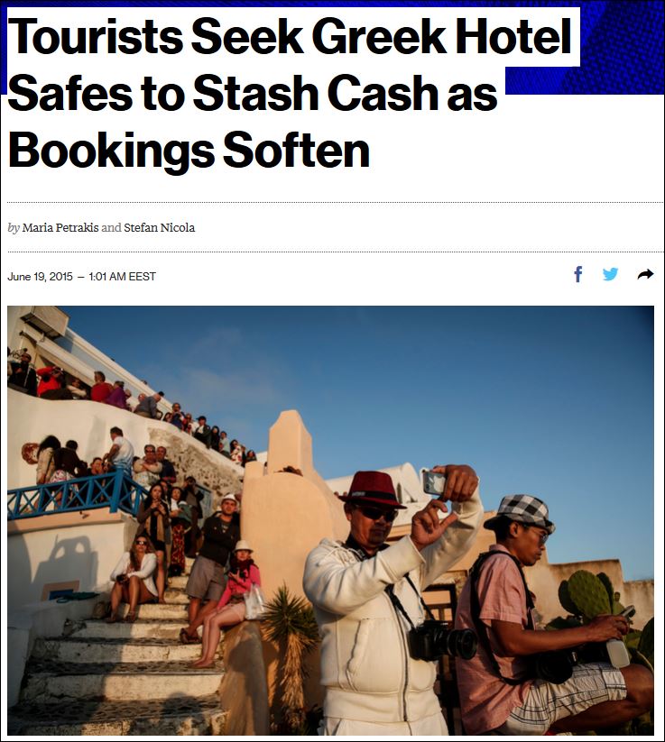 Bloomberg: Οι τουρίστες στην Ελλάδα ζητούν… χρηματοκιβώτια